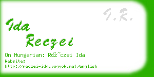 ida reczei business card